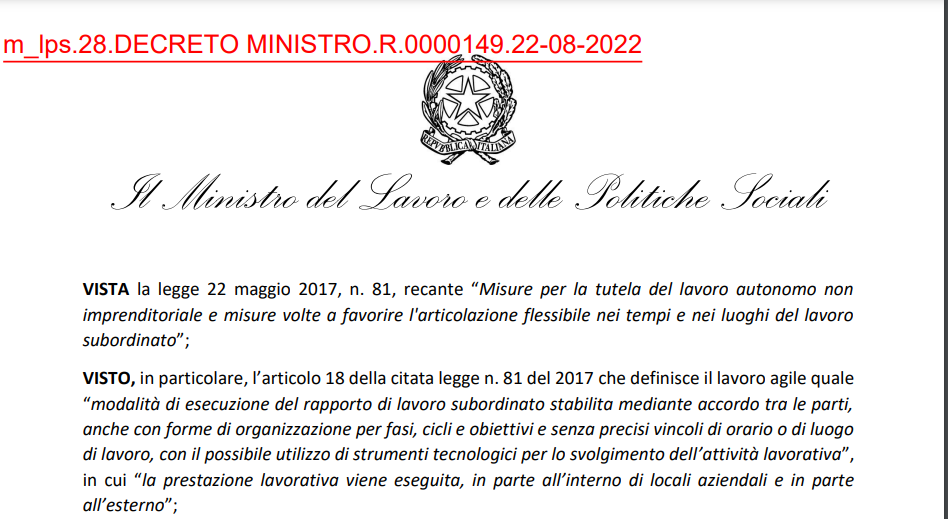 Per il lavoro agile dal prossimo 1° settembre accordo individuale e semplificazione strutturale